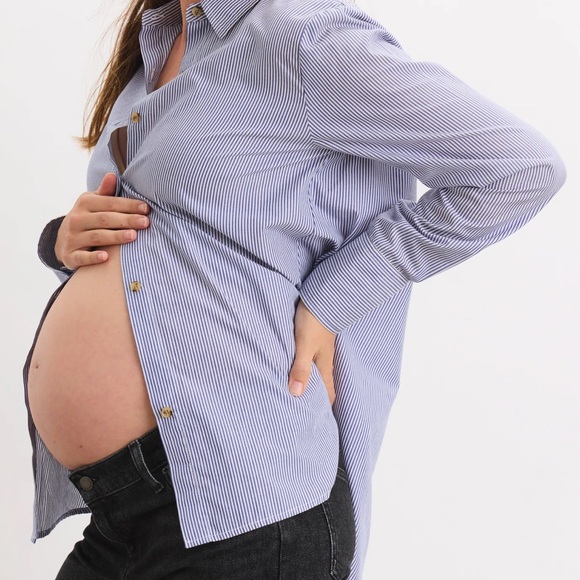 Hatch Tops - Hatch The Classic Buttondown Navy/White Microstripe